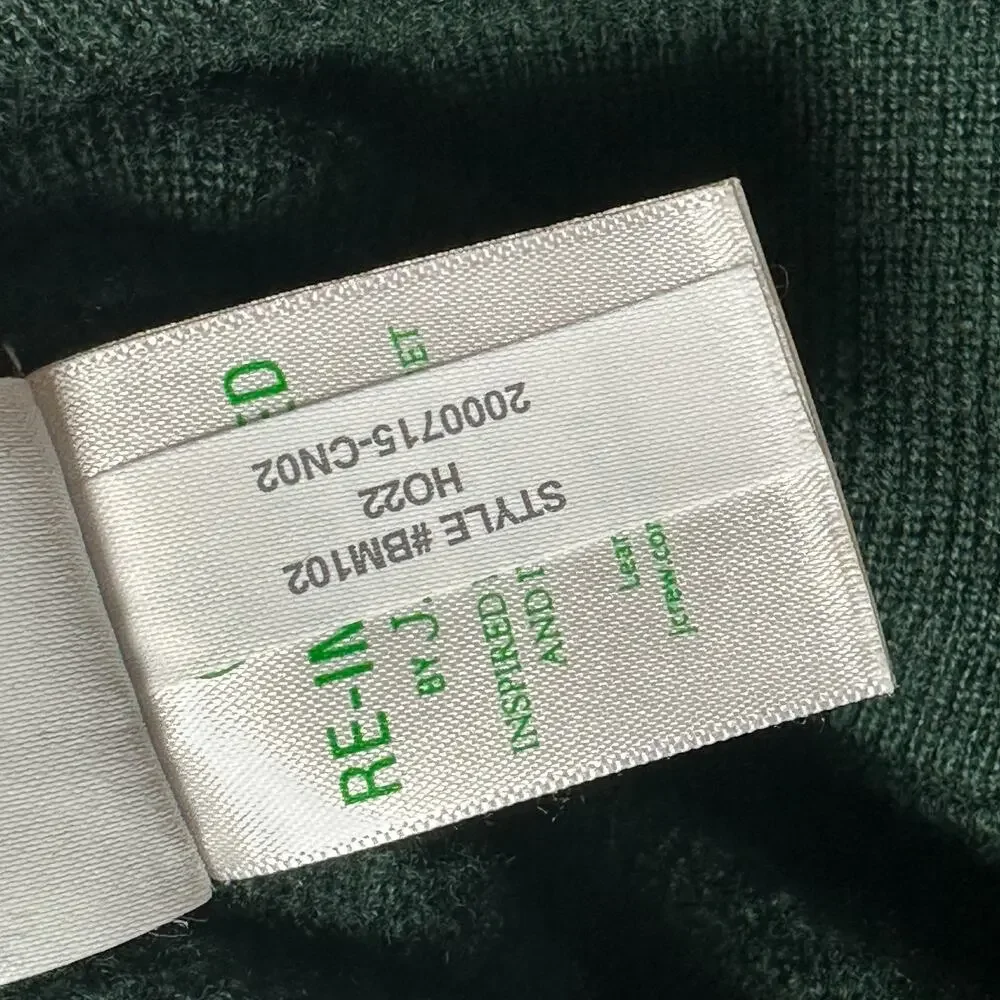 Mens Wallace & Barnes Sweater By J Crew XS 100% Merino Wool Green Sweater XS